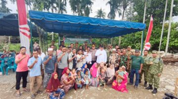 Bupati Agara Laksanakan Ground Breaking Peletakan Batu Pertama Jembatan Gantung Perintis Garuda