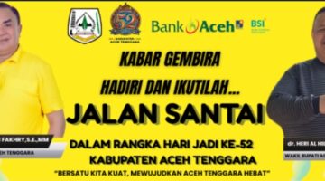 Jalan Santai HUT ke-52 Aceh Tenggara Berhadiah Sepeda Motor, Ribuan Warga Siap Padati Kutacane