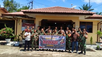 Silaturahmi Hari Bhayangkara, Koramil 01/Aek Kanopan Teguhkan Soliditas TNI-Polri