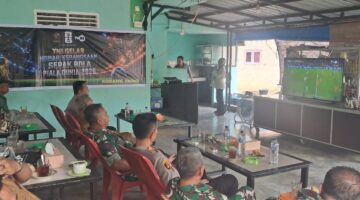 Semarak Piala Dunia 2026, Koramil 06/Marbau Hadirkan Kebersamaan Bersama Warga Lewat Nobar