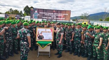 Wakili Dandim, Mayor Czi M. Tambunan Dampingi Pangdam I/BB Tinjau Pembangunan Yonif TP 906/SLG