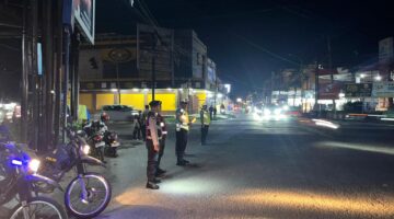 Jaga Kamtibmas Tetap Kondusif, Polres Tebingtinggi Gelar Patroli Blue Light