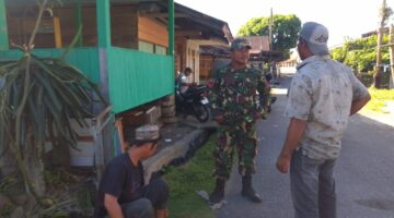 Tetap jalin silaturahmi Babinsa Koramil 04 Beutong pertebal komsos terhadap Warga Desa Binaannya