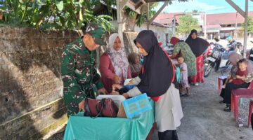 Babinsa Dampingi Kegiatan Posyandu, Peduli Kesehatan Ibu dan Balita