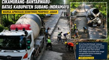 Rekonstruksi Jalan Cikamurang–Bantarwaru–Batas Kabupaten Subang–Indramayu Dikebut, Warga Apresiasi Komitmen Pemprov Jabar