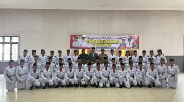 Koramil 12/LP Hadiri Pengukuhan Calon Paskibraka Kecamatan Sungai Kanan HUT Ke-81 RI