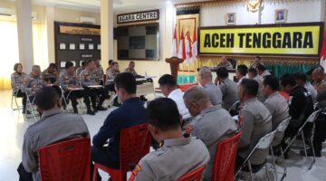 Kapolres Aceh Tenggara Pimpin Anev Mingguan, Evaluasi Kinerja dan Perkuat Kesiapsiagaan Jajaran