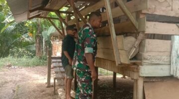 Babinsa Datangi Peternak Kambing, Dukung Ketahanan Pangan dan Ekonomi Warga