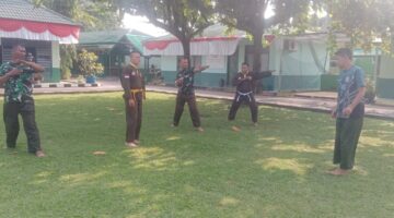 Kodim 0308/Padang Pariaman Gelar Latihan PSM Pencak Silat Militer Jelang Open Turnamen Pangdam XX/TIB