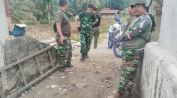 Pasiter Kodum 0108/Agara Tinjau Progres Jembatan Gantung Perintis Segera Hubungkan Konektivitas Antar Wilayah