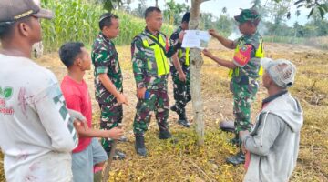 Musim Kemarau Tiba Babinsa Aktif Himbau Warga Masyarakat Hindari Karhutla