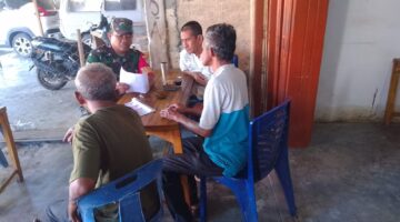 Aktif di desa Binaan Babinsa Koramil 04 Beutong ingatkan warga Desa Tentang keamanan lingkungan