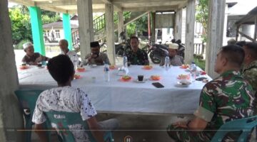 Pererat Sinergi, Dandim 0116/Nagan Raya Laksanakan Silaturahmi dengan Tokoh Agama dan Pemerintah Gampong Keude Linteung