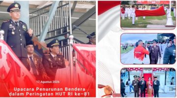 Kajari Karo Beserta Jajaran Ikuti Upacara Penurunan Bendera HUT RI Ke- 81