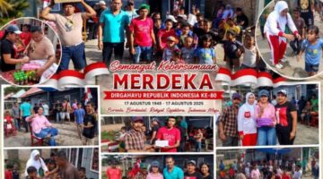 Semarak Merdeka, ..!!! HUT RI Ke- 81 di Desa Kacaribu Jadi Ajang Kekompakan Warga Jalan Lingkar 