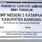Teks Foto : Pamflet SMP Negeri 3 Katapang.