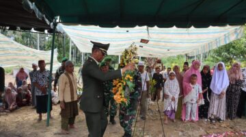 Dandim 0108/Agara Pimpin Upacara Pemakaman Militer Alm Serma Muhammad Amin