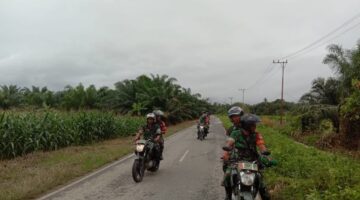 Patroli Karhutla, Babinsa Ajak Warga Jaga Lingkungan Tanpa Membakar Lahan dan Hutan