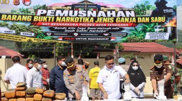 Polres Agara Musnahkan Narkotika Hasil Pengungkapan Kasus, Bupati Apresiasi Kinerja Polres Aceh Tenggara
