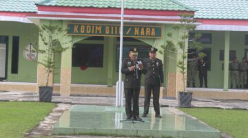 Peringati HUT Ke-81 TNI, Dandim yang di wakili Kasdim 0116/Nagan Raya Bacakan Amanat Panglima TNI