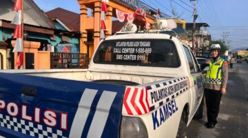 Satlantas Polres Aceh Tenggara Gelar Polisi Meupep-Pep, Edukasi Keselamatan di Pagi Hari