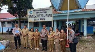 Kapolsek Tigapanah Sosialisasikan SPMB SMA Kemala Taruna Bhayangkara kepada Pelajar SMP Negeri 3 Tigapanah
