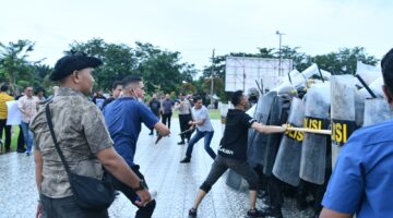 Polres Aceh Timur Melibatkan Polres Aceh Utara dan Brimob Tangani Persiapan Kericuhan Demo Anarkis