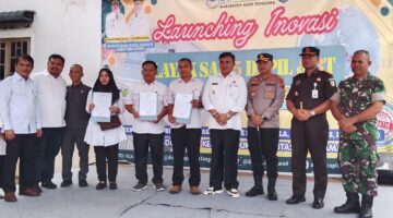 Danramil 0108-02/Bambel Hadiri Kegiatan Lounching Inovasi L3 (Layanan Administrasi Kependudukan)