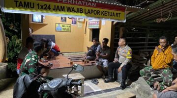 Babinsa Koramil Jatipurno Bersama Bhabinkamtibmas Laksanakan Patroli Malam