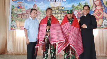 Rawat Kerukunan dan Toleransi Umat Beragama, Koramil 02/TL Hadiri Peresmian Gereja Katolik di Kualuh Leidong