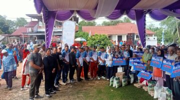 Gelorakan Hidup Sehat dan Kemanunggalan, Koramil 04/LB Semarakkan Jalan Santai HUT ke-81 Pemkab Labuhanbatu di Panai Tengah