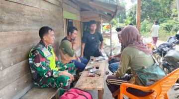 Babinsa Kodim 0108/Agara Gencar Sosialisasi Dan Pasang Spanduk Rekrutmen Anggota TNI AD
